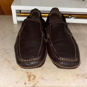 Calvin Klein Men's Brown Slip-On Leather Loafers